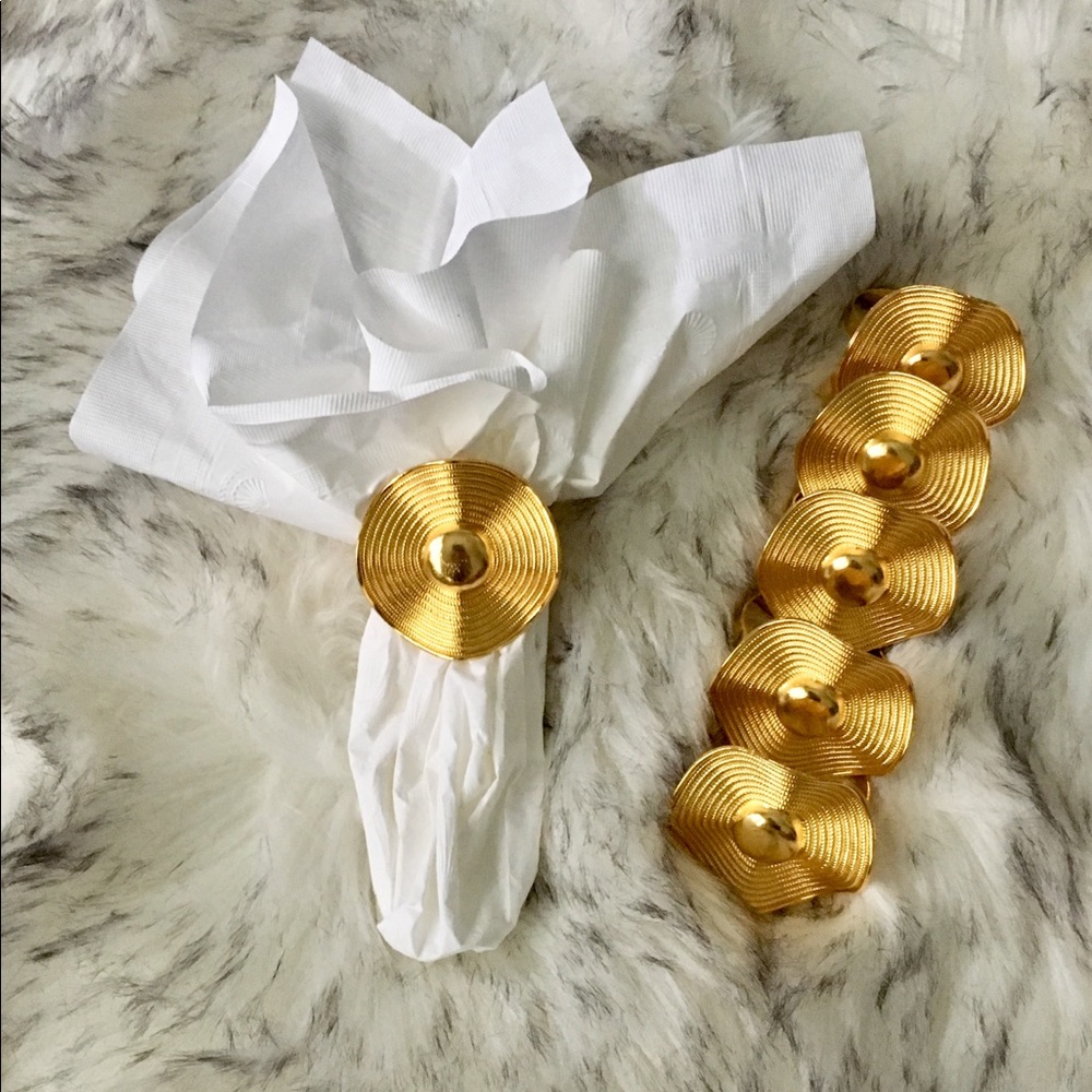 NIB 6 pcs Napkin Rings